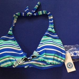 Bikini Top Size 14 NWT! Very Pretty Blue/Green
